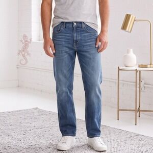 Lucky Brand 121 Slim Straight Mens W33 L30 Blue Denim Jeans Casual Workwear Core